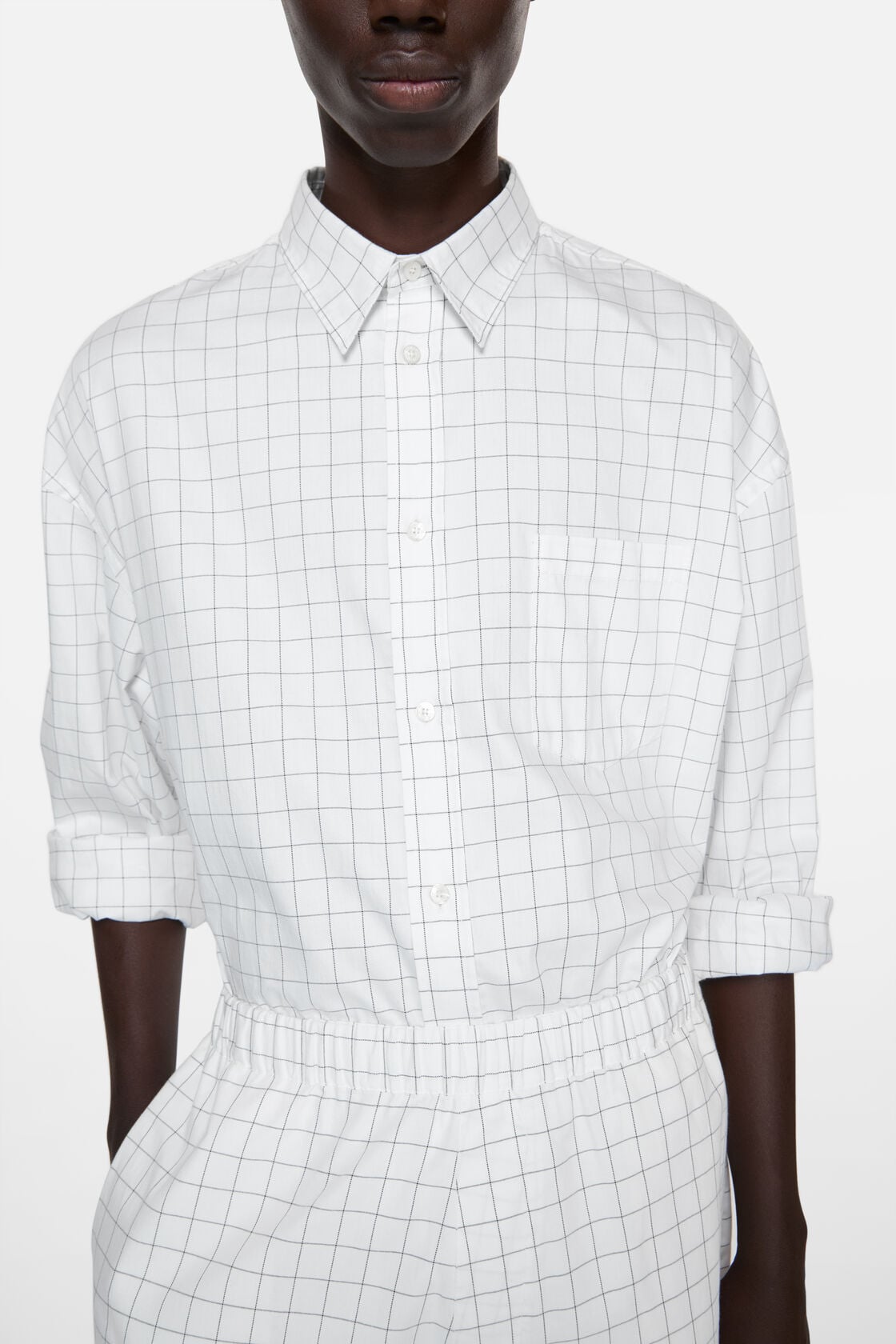 Acne Studios Check button-up shirt - White/black