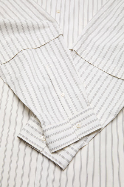 Acne Studios Double-sleeve striped shirt - Off white/grey