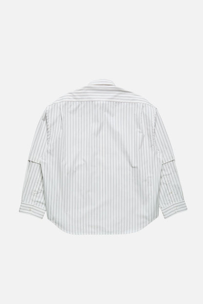 Acne Studios Double-sleeve striped shirt - Off white/grey