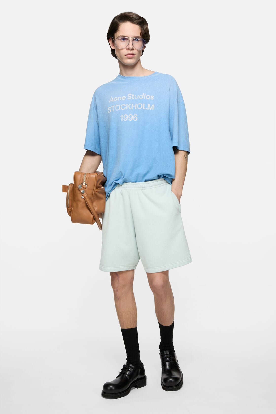 Acne Studios Vintage fleece shorts - Pale mint