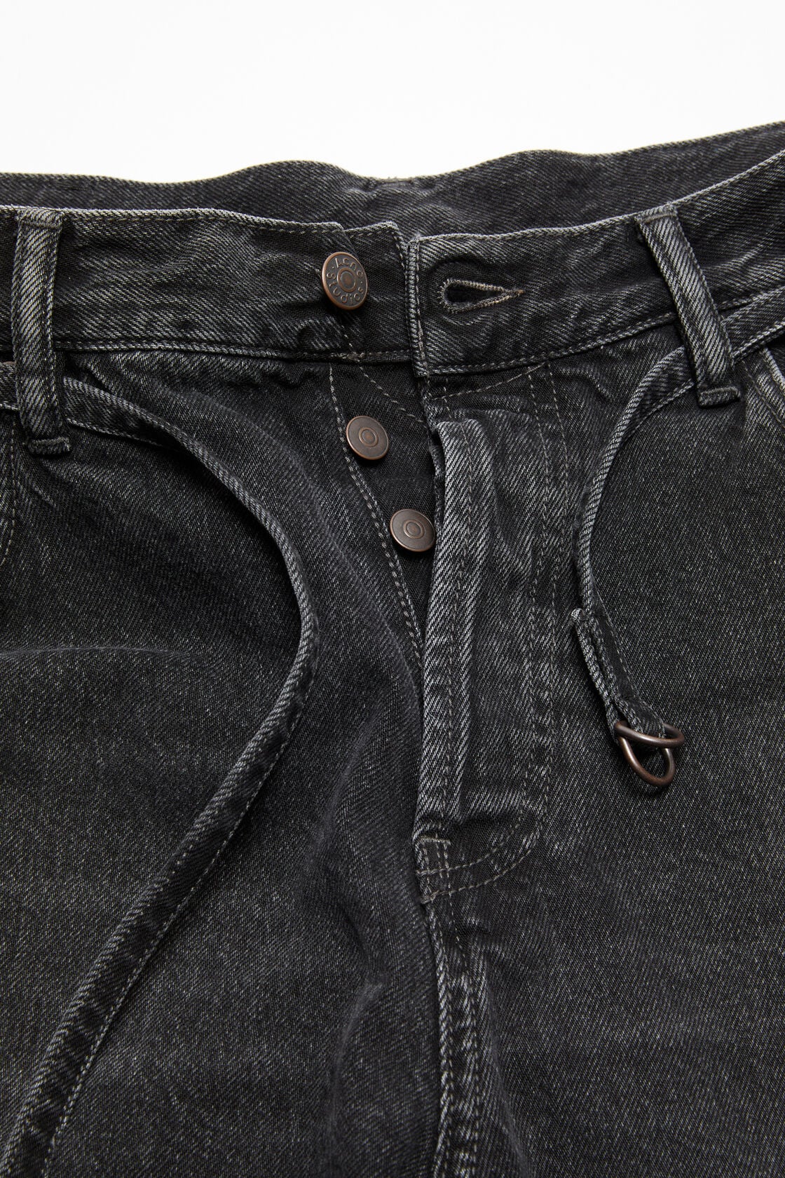 Acne Studios Loose fit denim shorts - Black