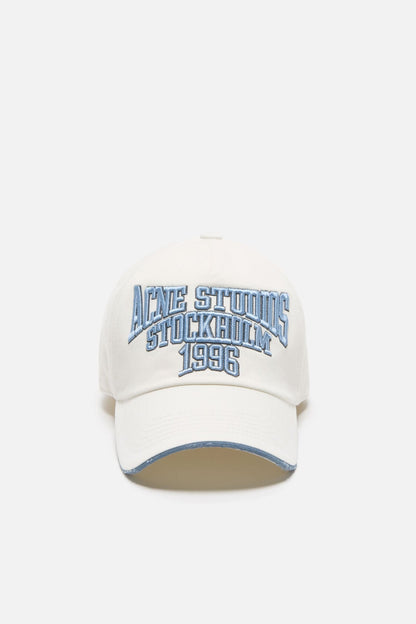 Acne Studios Embroidered logo hat - White/grey