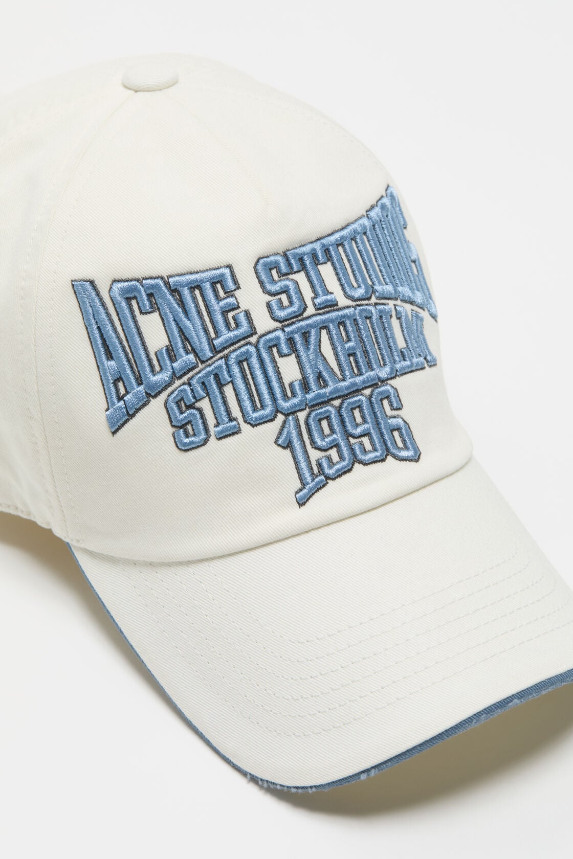 Acne Studios Embroidered logo hat - White/grey