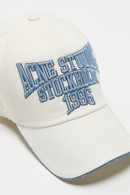 Acne Studios Embroidered logo hat - White/grey