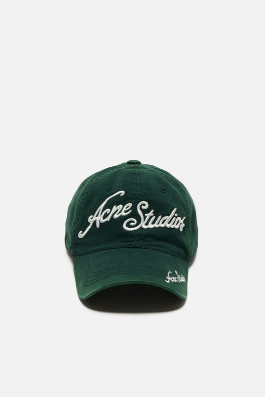 Acne Studios Embroidered logo cap - Dark green