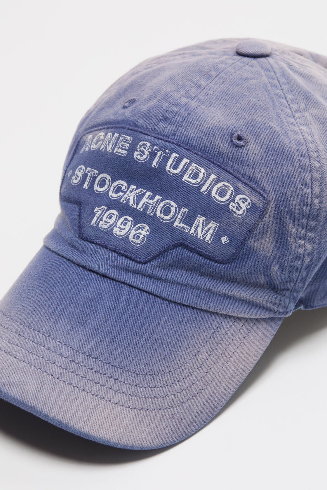 Acne Studios Screenprint baseball cap - Navy