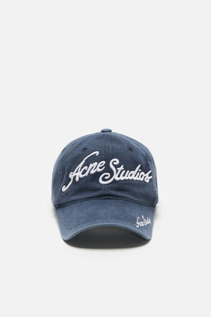Acne Studios Embroidered logo cap - Deep blue