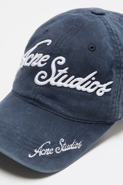 Acne Studios Embroidered logo cap - Deep blue