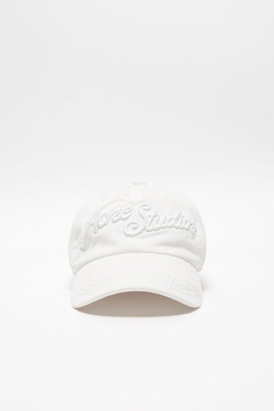 Acne Studios Embroidered logo cap - White