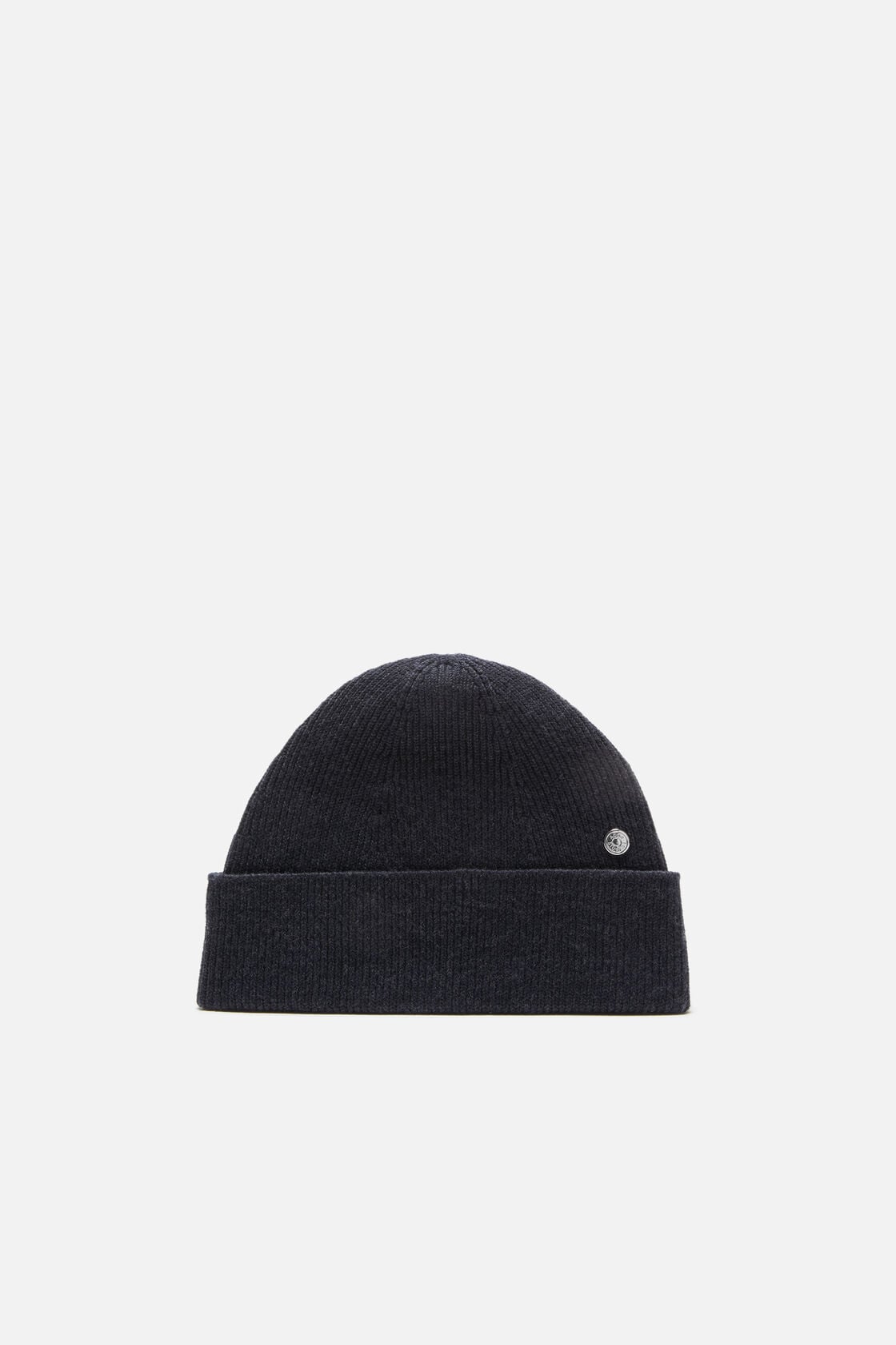 Acne Studios Wool beanie with rivet - Dark Navy Melange