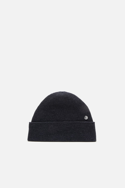 Acne Studios Wool beanie with rivet - Dark Navy Melange