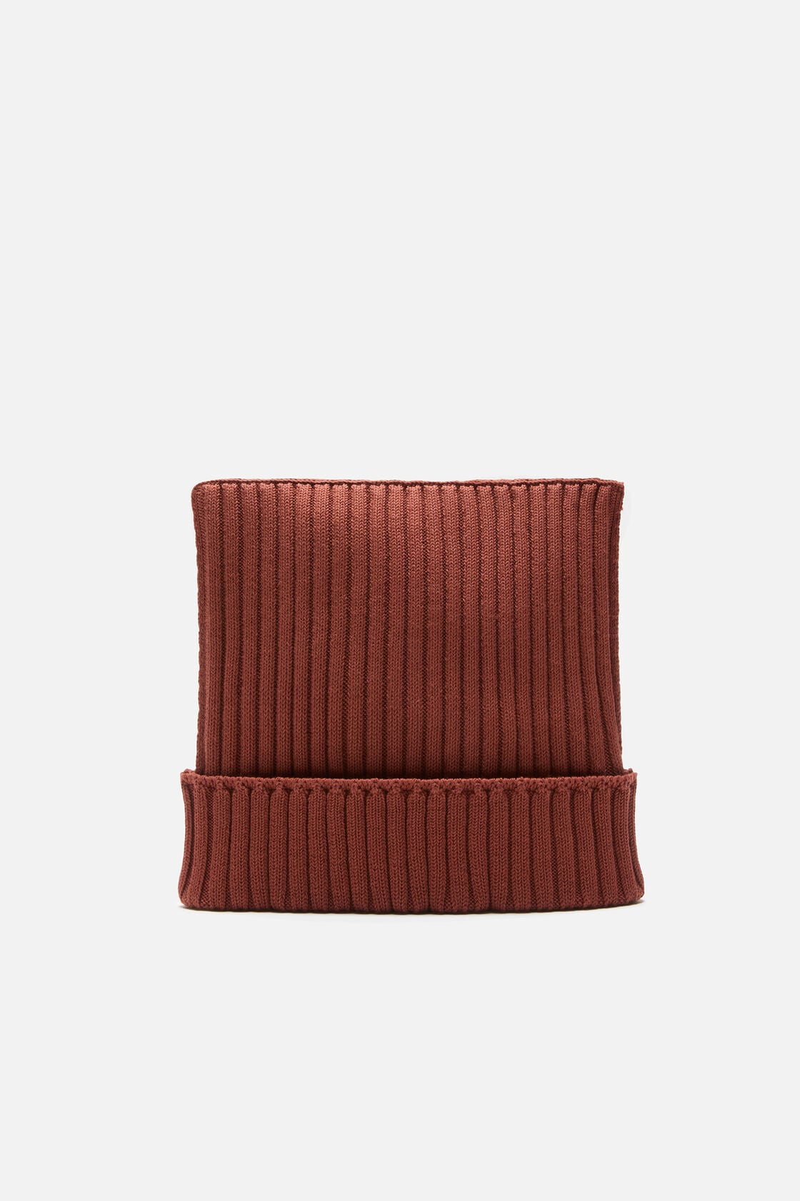 Acne Studios Ribbed square beanie - Terracotta red