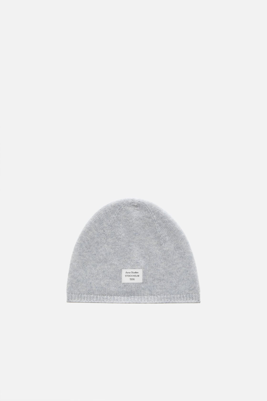 Acne Studios Cashmere beanie with logo - Cold grey melange