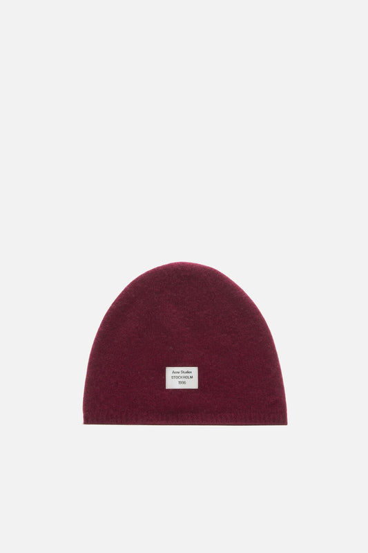Acne Studios Cashmere beanie with logo - Dark red