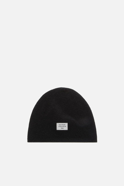 Acne Studios Cashmere beanie with logo - Black