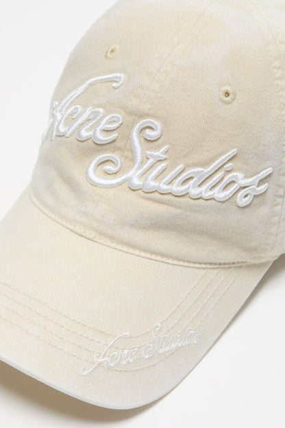 Acne Studios Embroidered logo cap - Oat beige