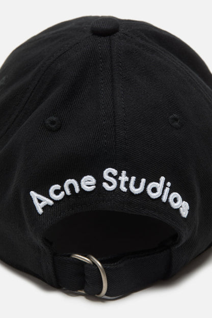 Acne Studios Twill logo cap - Black