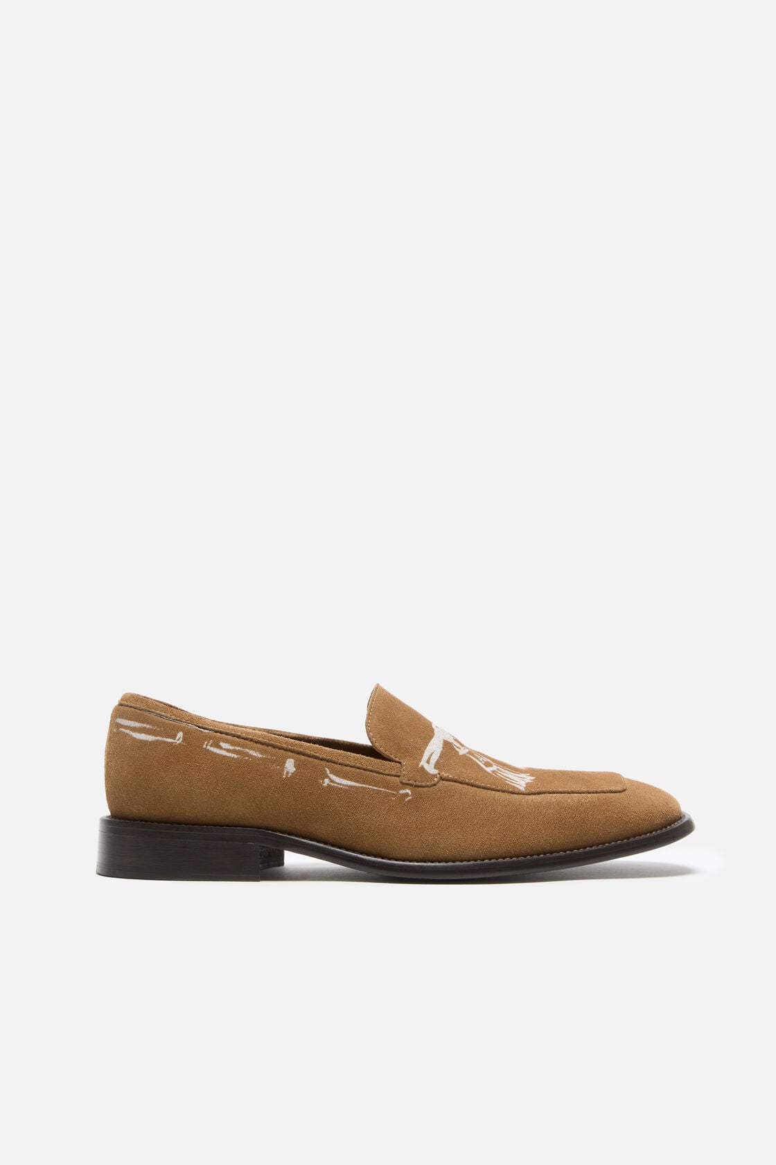 Acne Studios Printed suede loafers - Light brown