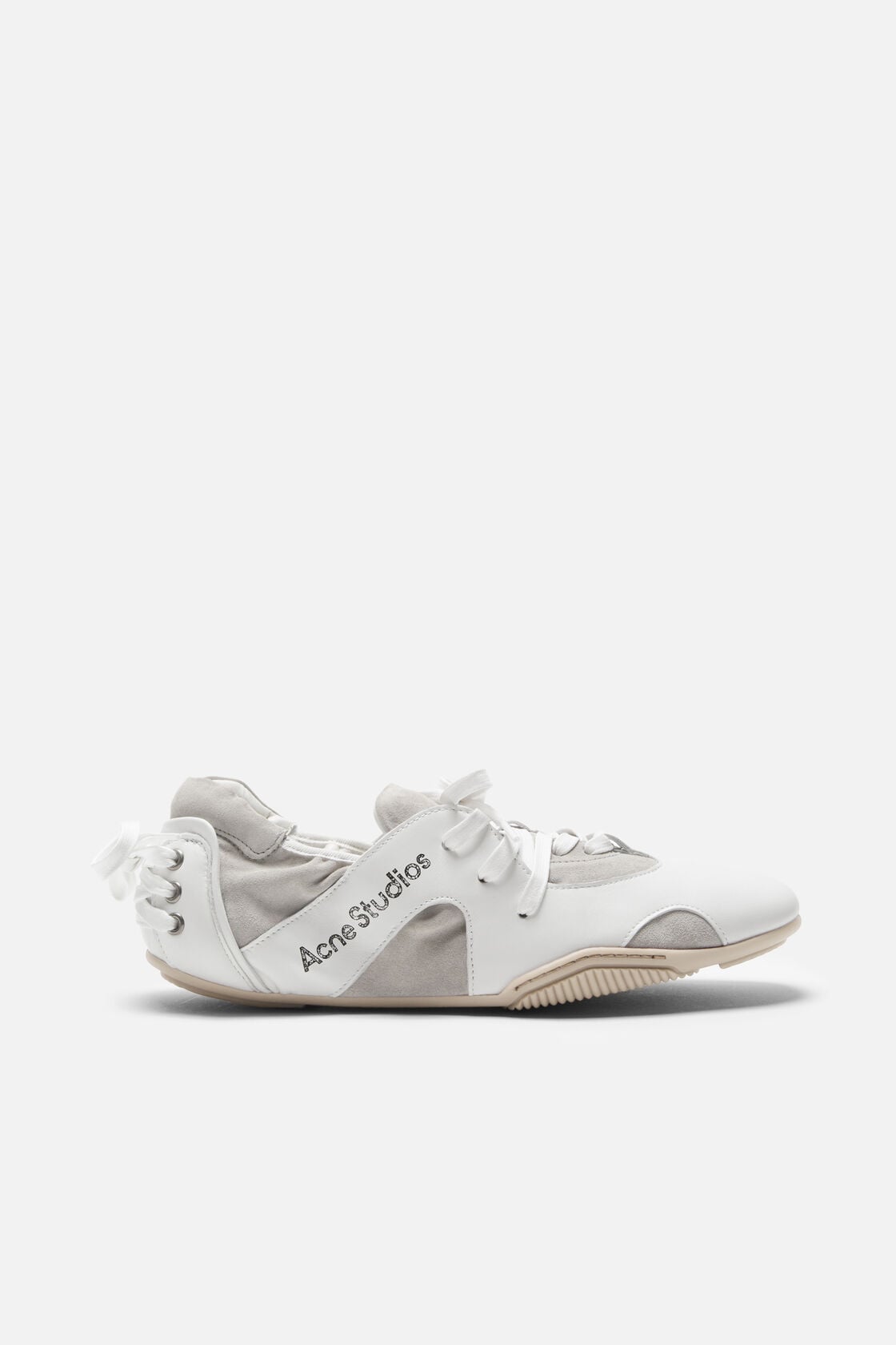 Acne Studios Leather lace-up shoes - White/white