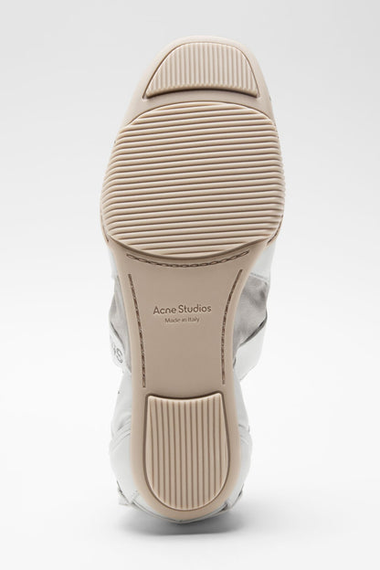 Acne Studios Leather lace-up shoes - White/white