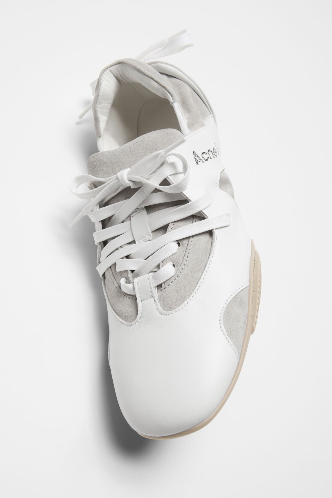 Acne Studios Leather lace-up shoes - White/white