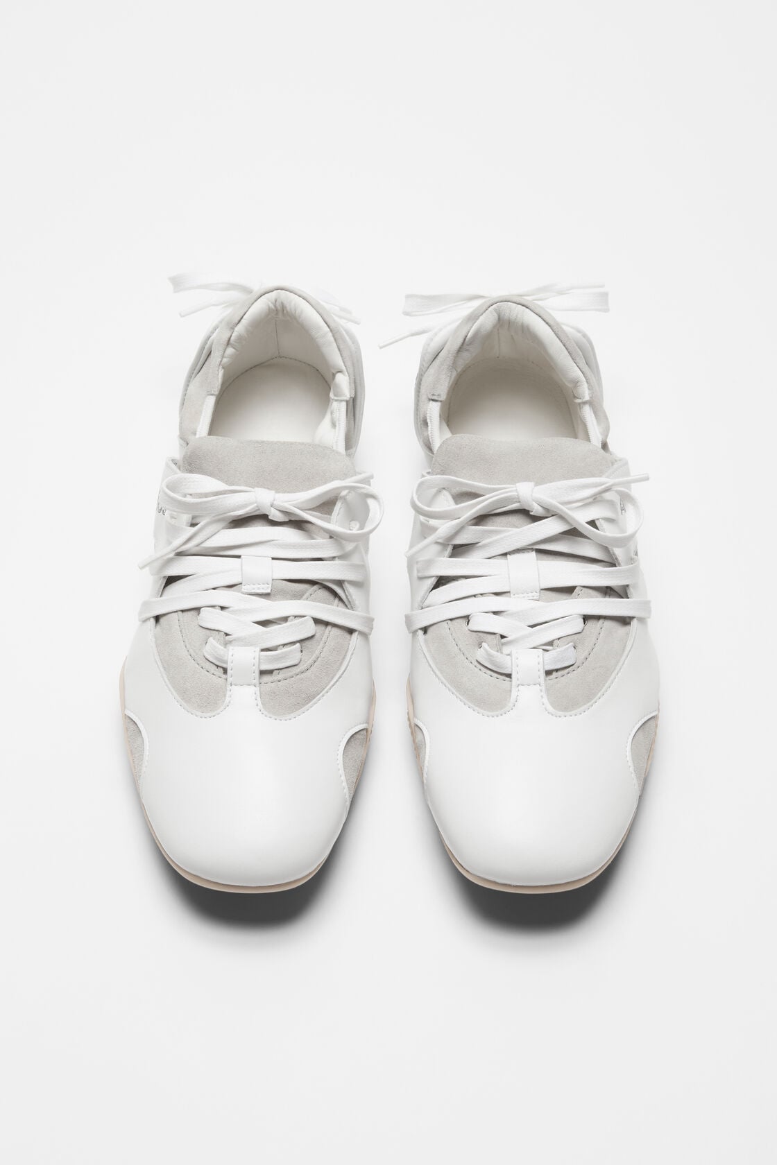 Acne Studios Leather lace-up shoes - White/white