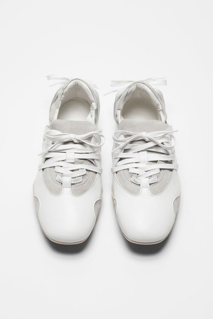 Acne Studios Leather lace-up shoes - White/white