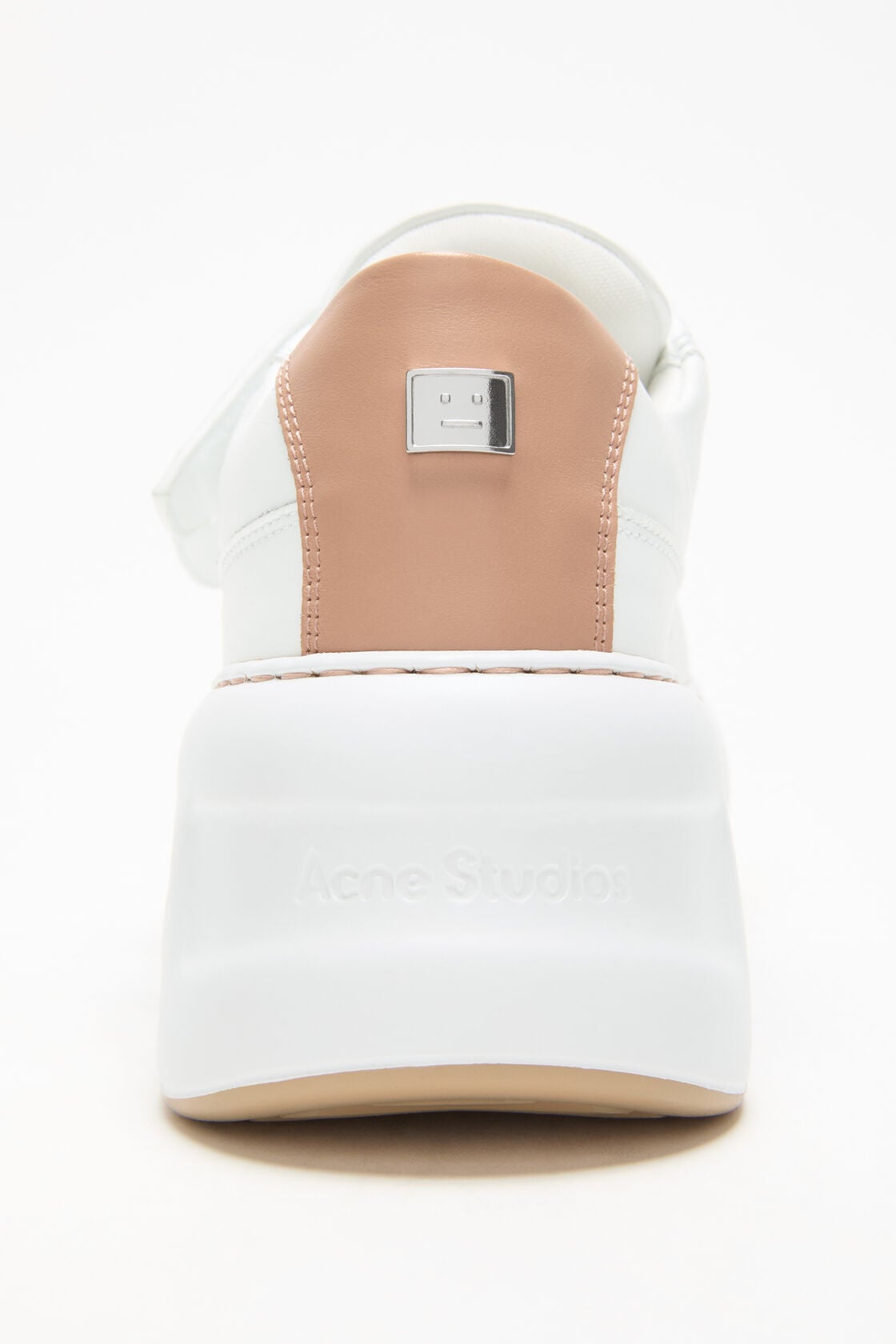 Acne Studios Leather Velcro Sneakers - Sand beige/optic white