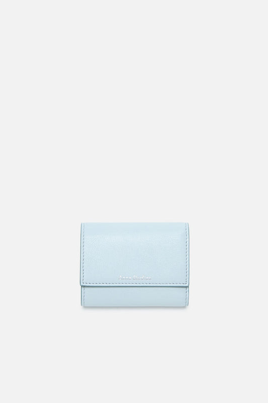 Acne Studios Leather trifold wallet - Dusty blue