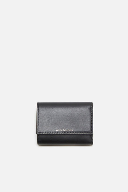 Acne Studios Trifold leather wallet - Black
