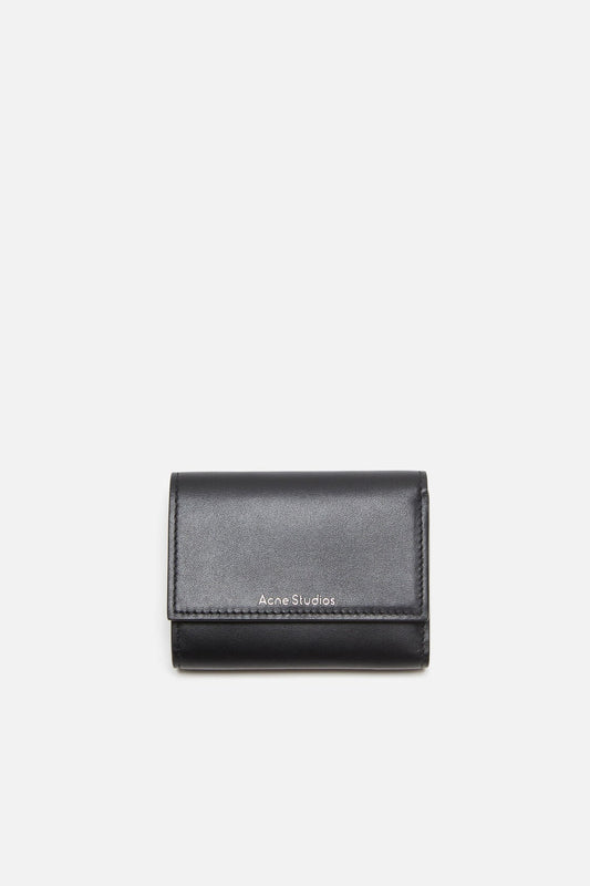 Acne Studios Trifold leather wallet - Black