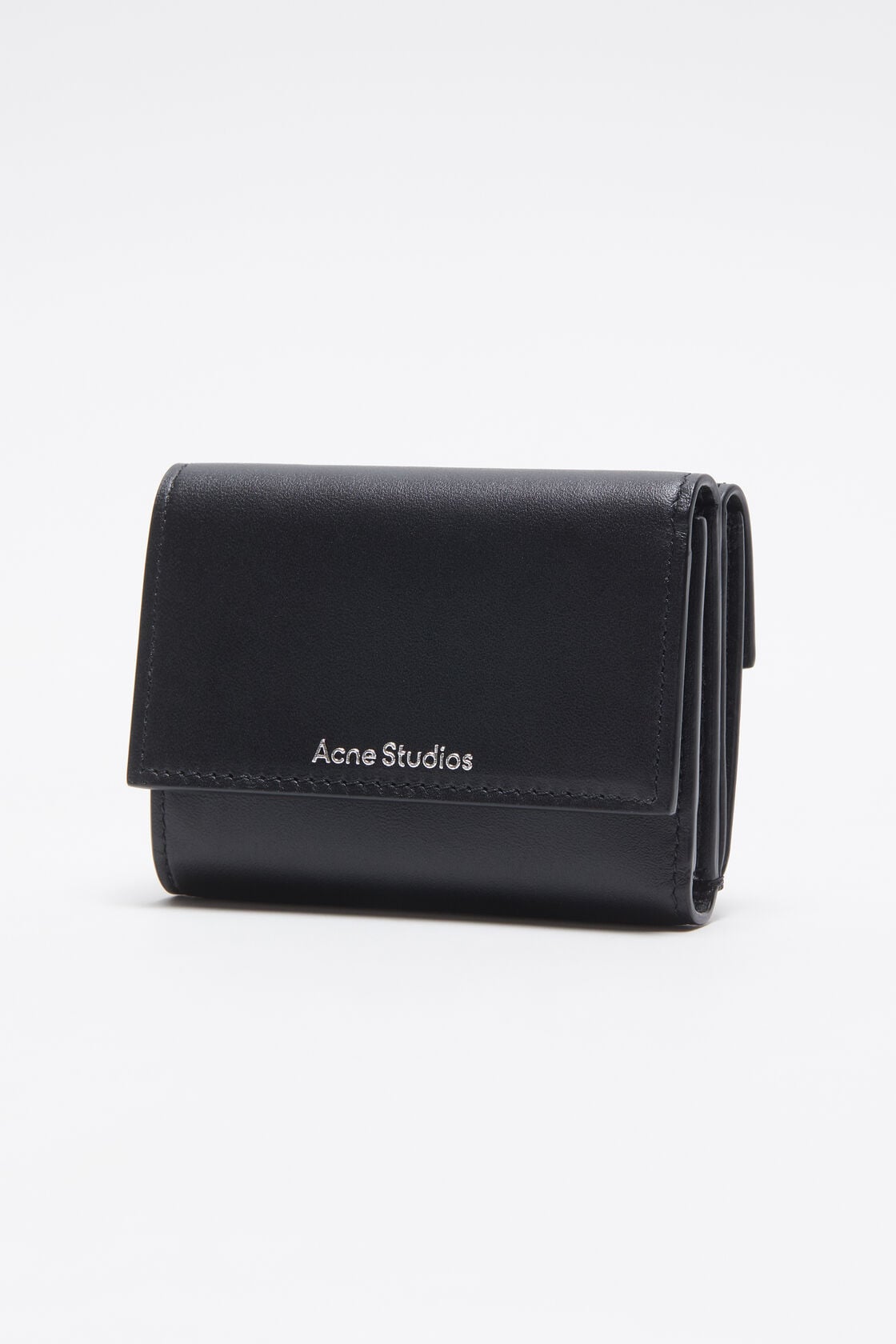Acne Studios Trifold leather wallet - Black