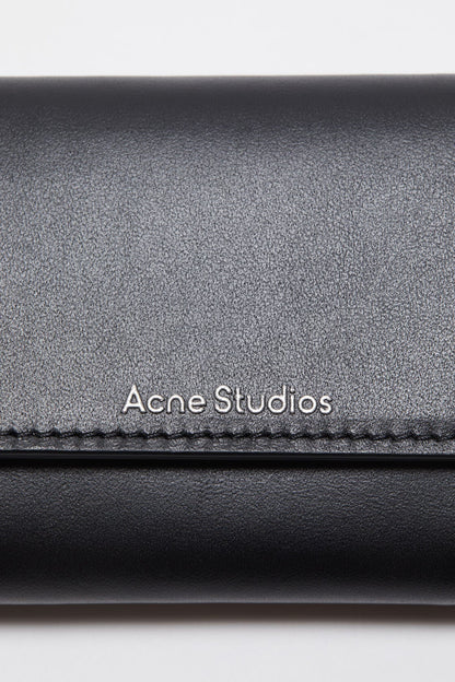Acne Studios Trifold leather wallet - Black