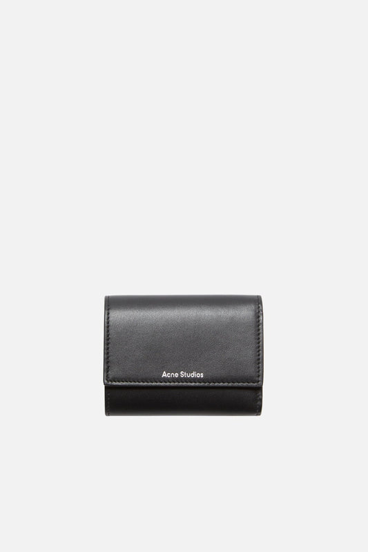 Acne Studios Trifold leather wallet - Black