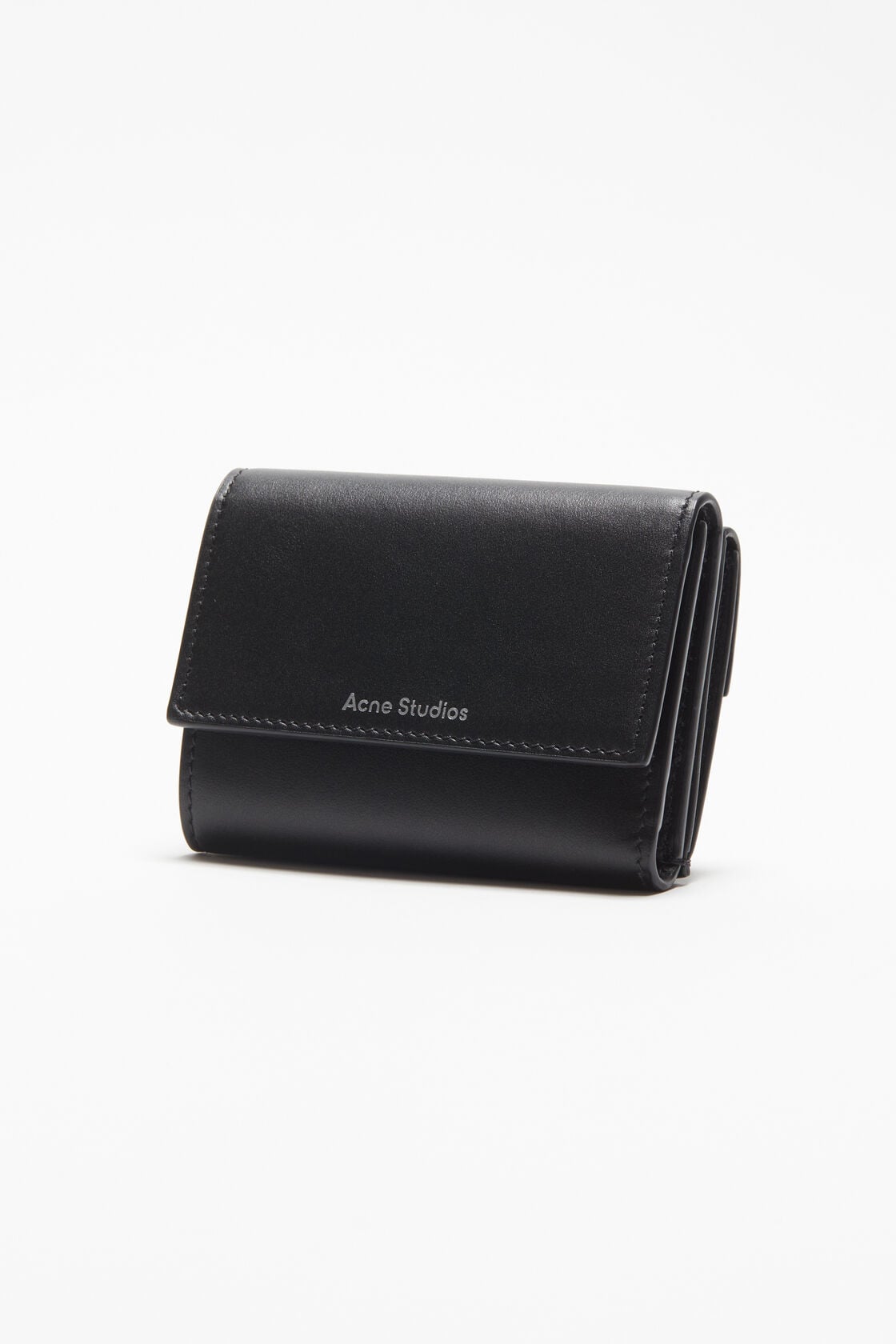 Acne Studios Trifold leather wallet - Black