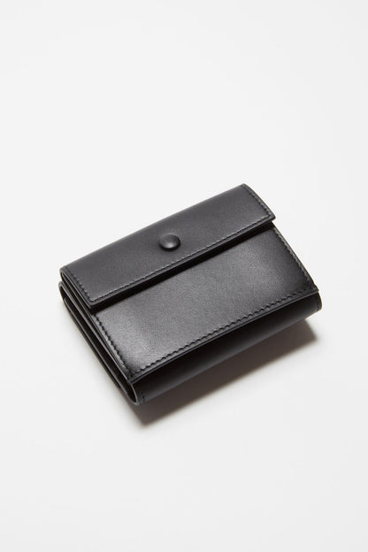 Acne Studios Trifold leather wallet - Black