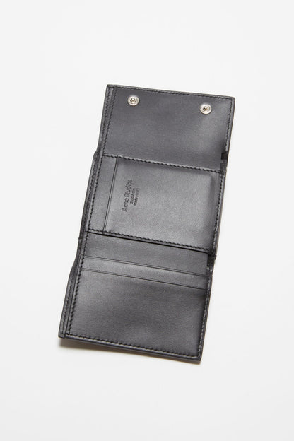 Acne Studios Trifold leather wallet - Black