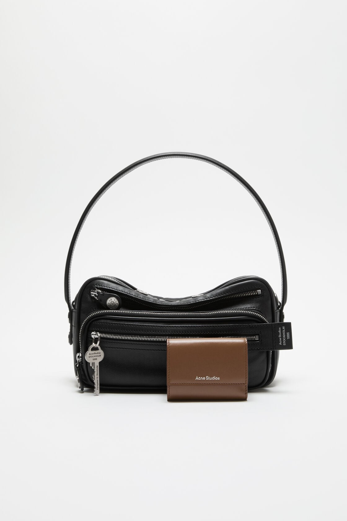 Acne Studios Trifold leather wallet - Camel brown