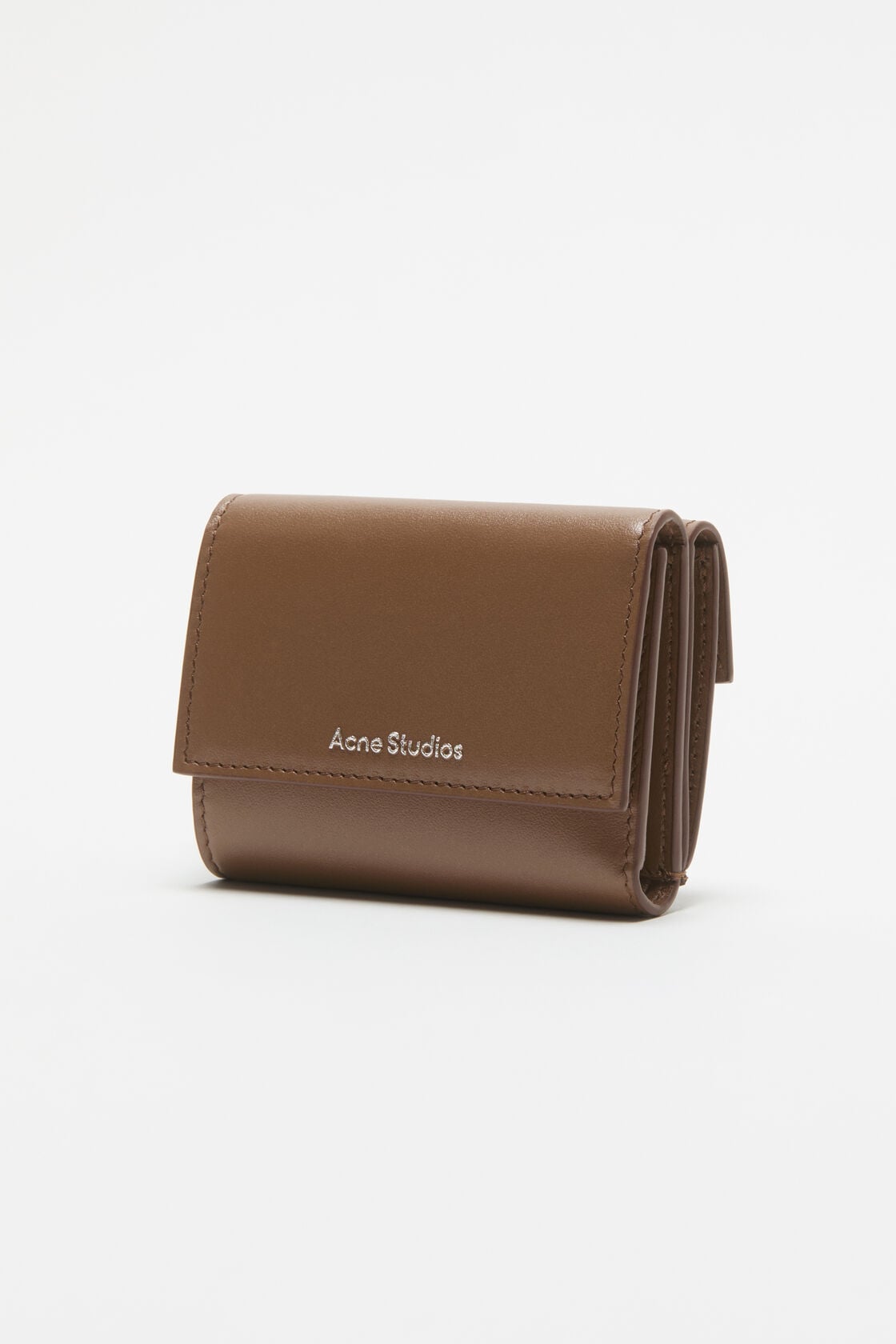 Acne Studios Trifold leather wallet - Camel brown