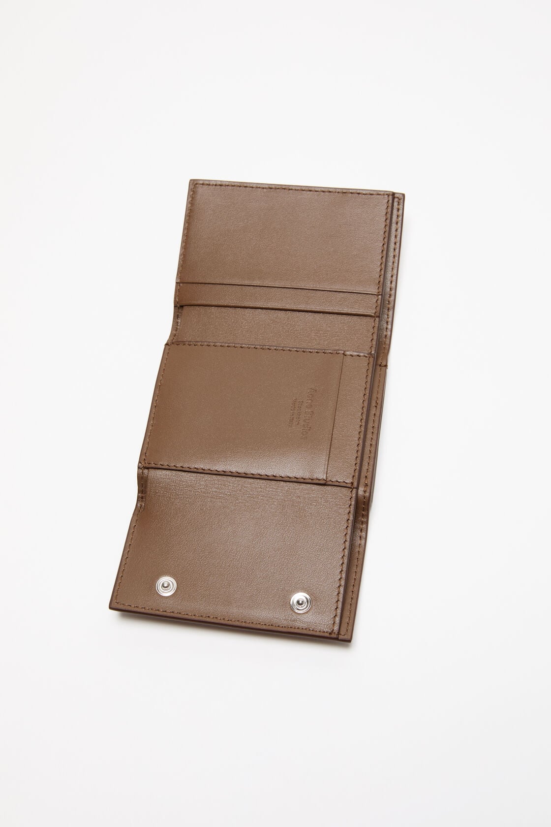 Acne Studios Trifold leather wallet - Camel brown