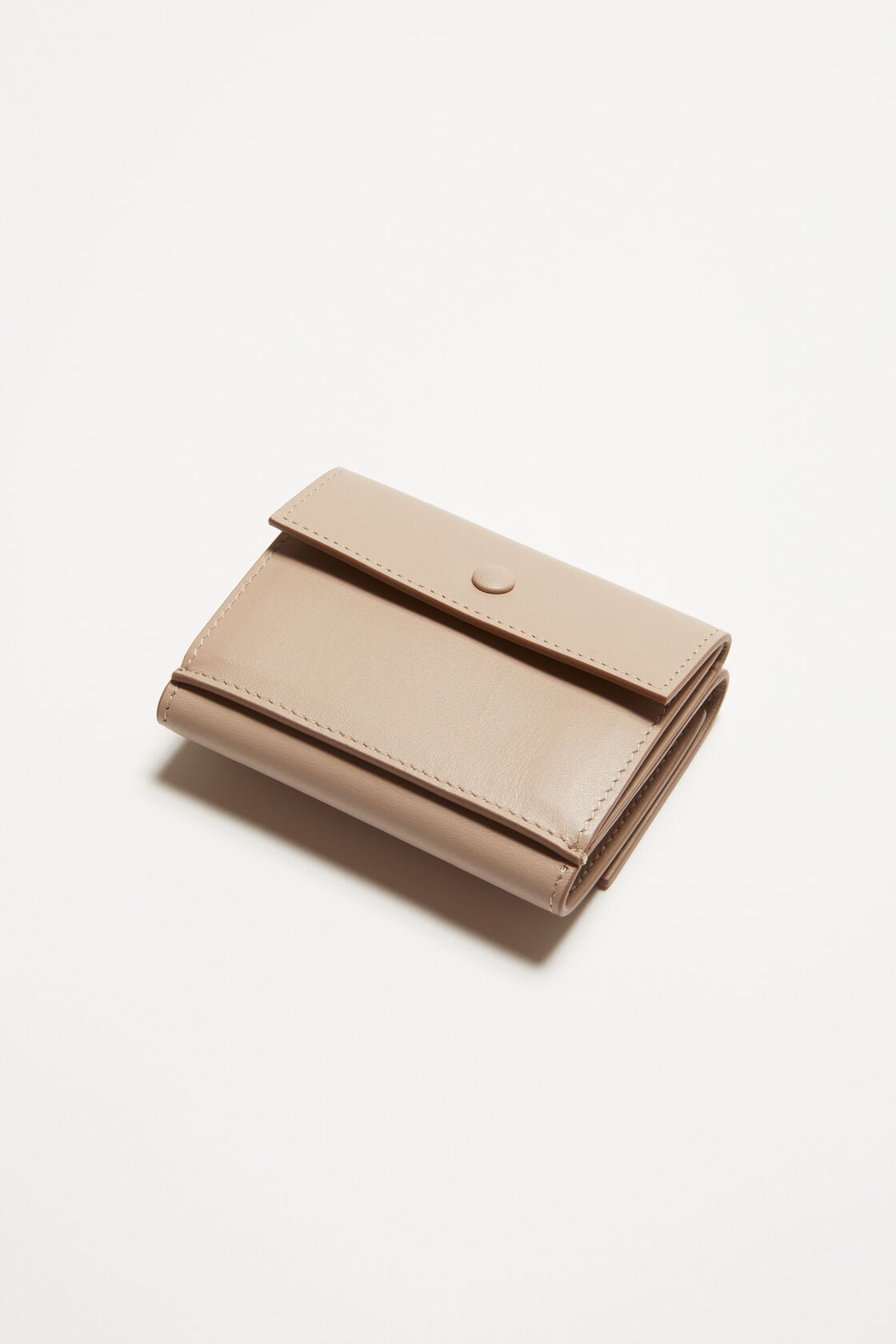 Acne Studios Trifold leather wallet - Taupe beige