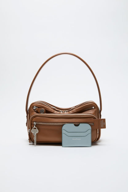 Acne Studios Leather card holder wallet - Dusty blue