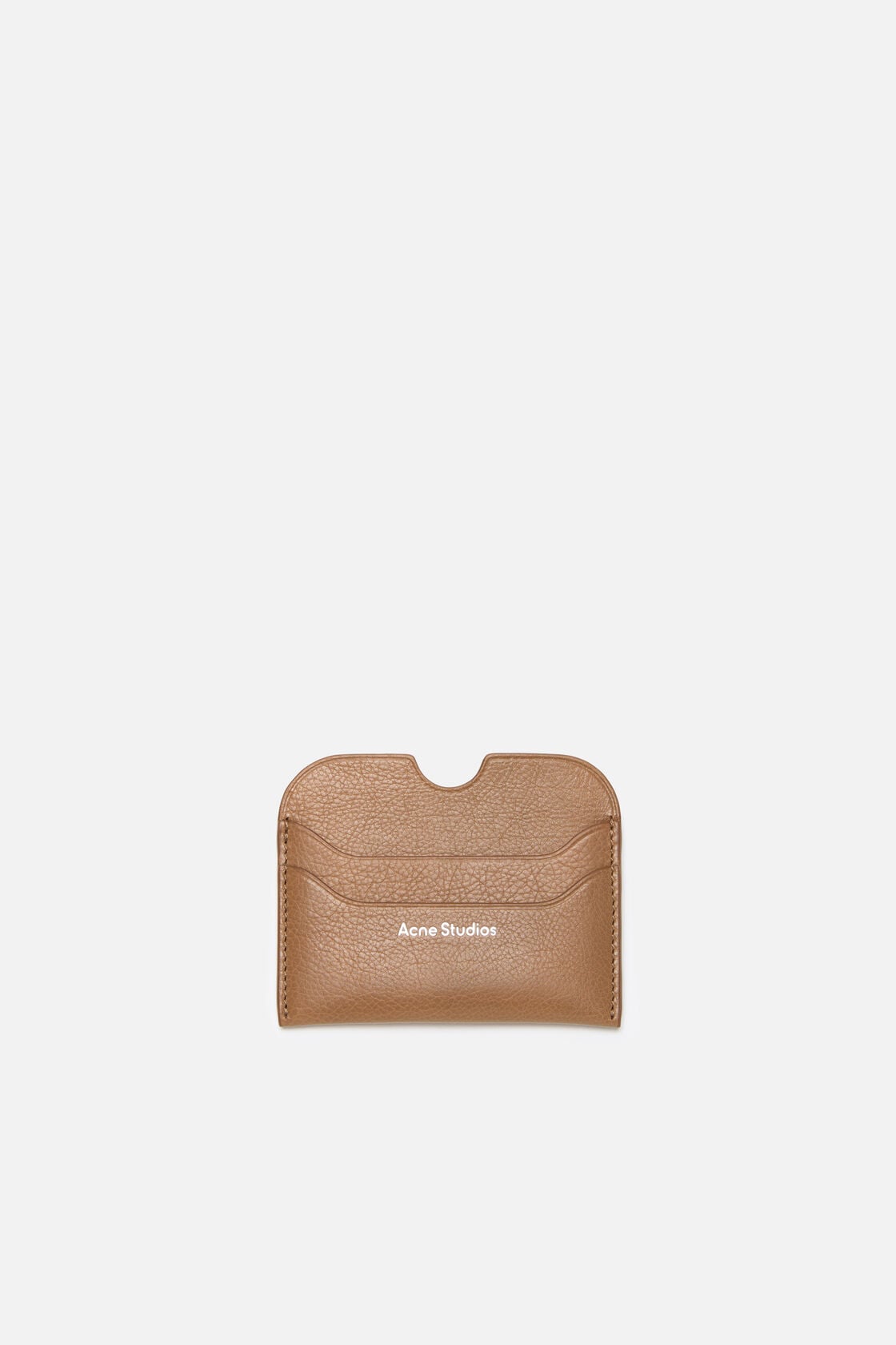Acne Studios Leather card holder wallet - Caramel brown