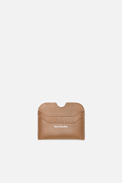 Acne Studios Leather card holder wallet - Caramel brown