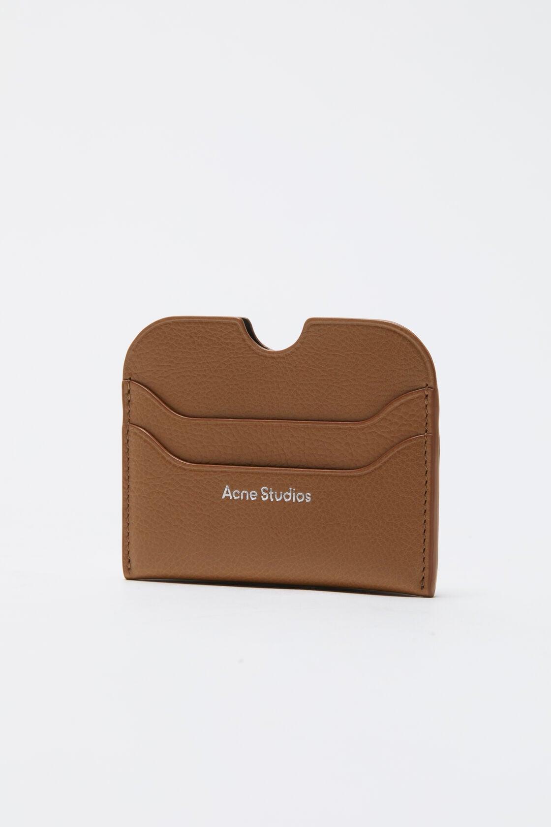 Acne Studios Leather card holder wallet - Caramel brown