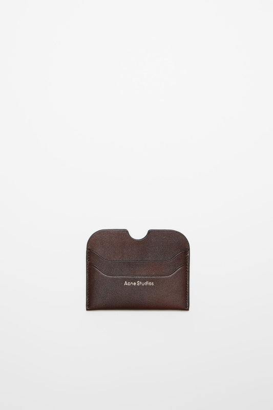 Acne Studios Leather card holder - Dark brown