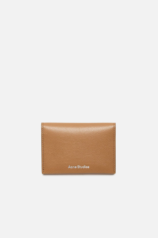 Acne Studios Folded card holder - Caramel brown