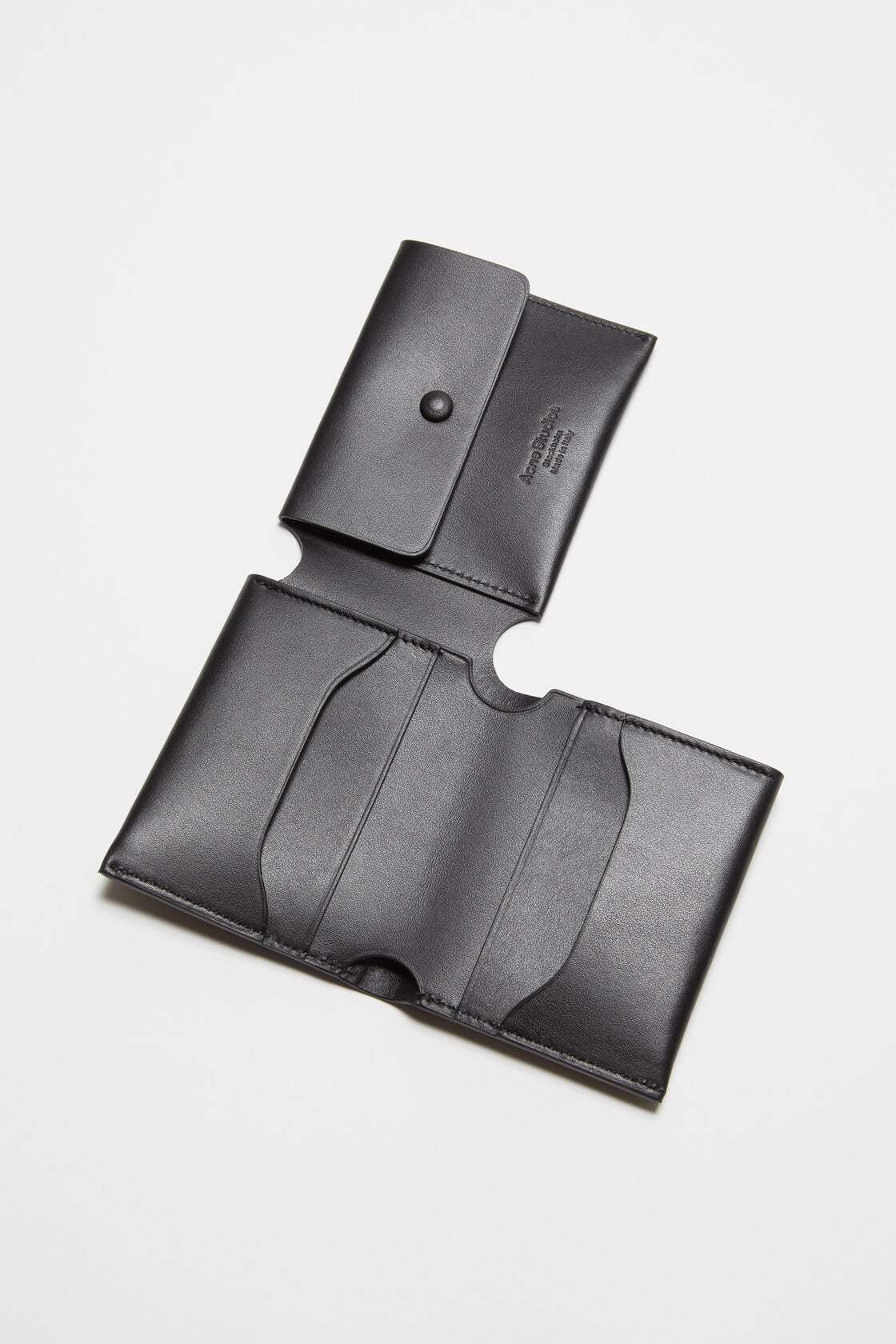 Acne Studios Leather trifold wallet - Black