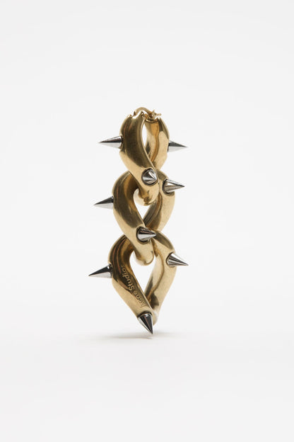 Acne Studios Chunky chain earrings - Semi matt gold/Silver