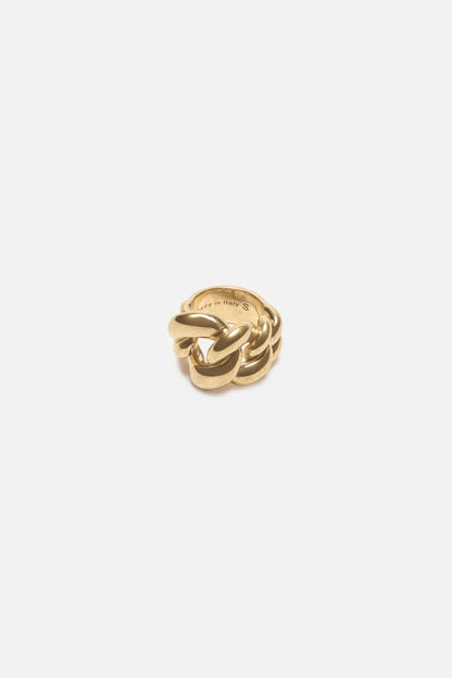 Acne Studios Chunky chain ring - Semi matt gold